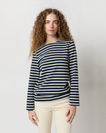 Load image into Gallery viewer, Modern Meridien Tee in Marine/Ecru Stripe