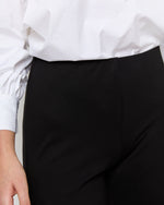 Load image into Gallery viewer, Faye Wide-Leg Cropped Pant in Black Ponte Knit