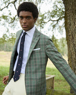 Load image into Gallery viewer, Silk Woven Club Tie in Navy/Red Shield