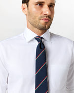 Load image into Gallery viewer, Spread Collar Dress Shirt in White Roxford