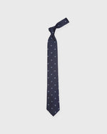 Load image into Gallery viewer, Silk Woven Club Tie in Navy/Sky 45 Turntable Adapter