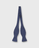 Load image into Gallery viewer, Silk Bow Tie in Navy/White Windsor Dot
