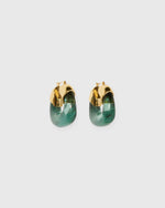 Load image into Gallery viewer, Organic Hoop Earrings in Forest