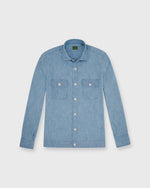 Load image into Gallery viewer, Band-Hem Work Shirt in Extra Light Washed Chambray