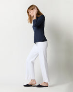 Load image into Gallery viewer, Turtleneck Tee in Navy Pima Cotton