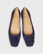 Load image into Gallery viewer, Buckle Shoe in Navy Suede