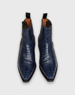 Load image into Gallery viewer, Short Cowboy Boot in Navy Python