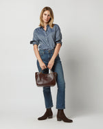 Load image into Gallery viewer, Annalisa Satchel Bag in Dark Brown Leather