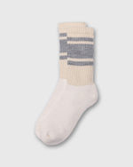 Load image into Gallery viewer, Retro Mono Stripe Socks in Heather Grey
