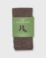 Load image into Gallery viewer, Trouser Dress Socks in Heather Brown Extra Fine Merino