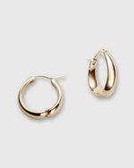 Load image into Gallery viewer, Dented Hoop Earrings in Gold-Plated Brass
