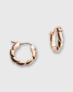 Load image into Gallery viewer, Small Curly Hoop Earrings in Gold-Plated Brass