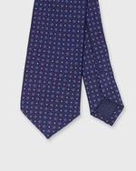 Load image into Gallery viewer, Silk Print Tie in Navy/Sky Shapes