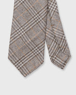 Load image into Gallery viewer, Cashmere Woven Tie in Ivory/Olive/Orange Plaid