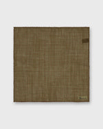 Load image into Gallery viewer, Wool/Silk Pocket Square in Sage/Brown Squares