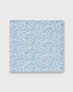 Load image into Gallery viewer, Hand-Rolled Cotton Pocket Square in Steel Blue Chamomile Liberty Fabric