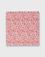 Load image into Gallery viewer, Hand-Rolled Cotton Pocket Square in Red/White Multi Chamomile Liberty Fabric