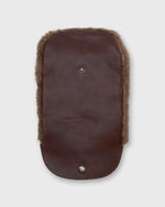 Load image into Gallery viewer, Shoe Polishing Mitt in Dark Brown Leather/Shearling