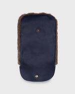 Load image into Gallery viewer, Shoe Polishing Mitt in Navy Leather/Shearling