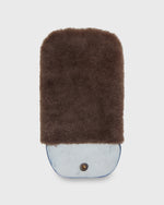 Load image into Gallery viewer, Shoe Polishing Mitt in Navy Leather/Shearling