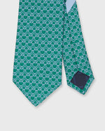 Load image into Gallery viewer, Silk Print Tie in Green/Sky Ropes