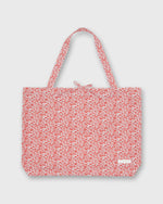 Load image into Gallery viewer, Reusable Tote Bag in Red/Multi Chamomile Liberty Fabric