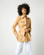 Load image into Gallery viewer, Safari Jacket in Khaki Suede