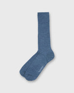 Load image into Gallery viewer, Trouser Dress Socks in Heather Blue Extra Fine Merino