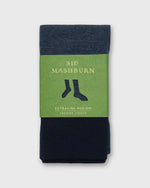 Load image into Gallery viewer, Birdseye Trouser Dress Socks in Blue Extra Fine Merino
