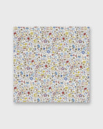 Load image into Gallery viewer, Hand-Rolled Cotton Pocket Square in Olive Godinton Garden Liberty Fabric