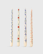 Load image into Gallery viewer, Hand-Painted Taper Candles (Set of 4) in Ribbon