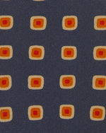 Load image into Gallery viewer, Silk Print Tie in Navy/Gold Diamond