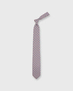 Load image into Gallery viewer, Silk Print Tie in Coral/Navy/White Kaleidoscope