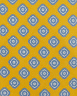Load image into Gallery viewer, Silk Print Tie in Yellow/Pale Blue Medallion