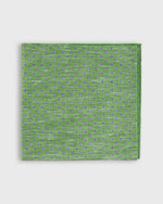 Load image into Gallery viewer, Hand-Rolled Linen/Cotton Pocket Square in Clover/Pale Pink Flower