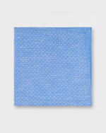 Load image into Gallery viewer, Hand-Rolled Linen/Cotton Pocket Square in Sky/White Dots
