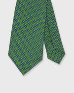 Load image into Gallery viewer, Silk Print Tie in Fern/Blue Diamonds