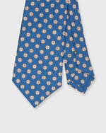 Load image into Gallery viewer, Silk/Linen Print Tie in Blue/Pale Pink Foulard
