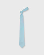 Load image into Gallery viewer, Silk Print Tie in Aqua/Blue Square Foulard