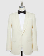 Load image into Gallery viewer, Virgil No. 3 Shawl Collar Dinner Jacket in Ivory Wool Barathea