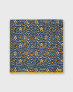 Load image into Gallery viewer, Linen Pocket Square in Navy Multi Mosaic