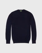 Load image into Gallery viewer, Fine-Gauge Crewneck Sweater in Navy Escorial Wool