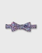 Load image into Gallery viewer, Silk Bow Tie in Blue/Fuchsia Bernadette Paisley