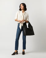 Load image into Gallery viewer, Hannah Hobo Bag in Black Leather