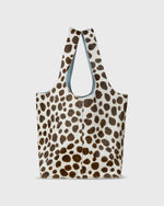 Load image into Gallery viewer, Paola Bucket Bag in White/Dark Brown Calf Hair