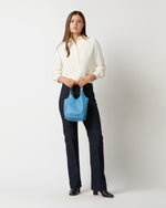 Load image into Gallery viewer, Paola Bucket Bag in Dutch Blue Leather