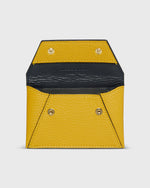 Load image into Gallery viewer, Snap Card Holder in Gold Leather