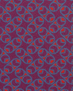 Load image into Gallery viewer, Silk Print Tie in Berry/Lilac/Coral Tab