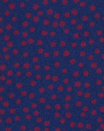 Load image into Gallery viewer, Silk Print Tie in Navy/Berry Jumble Dot
