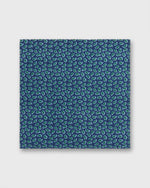 Load image into Gallery viewer, Hand-Rolled Wool Pocket Square in Midnight/Moss Large Flower